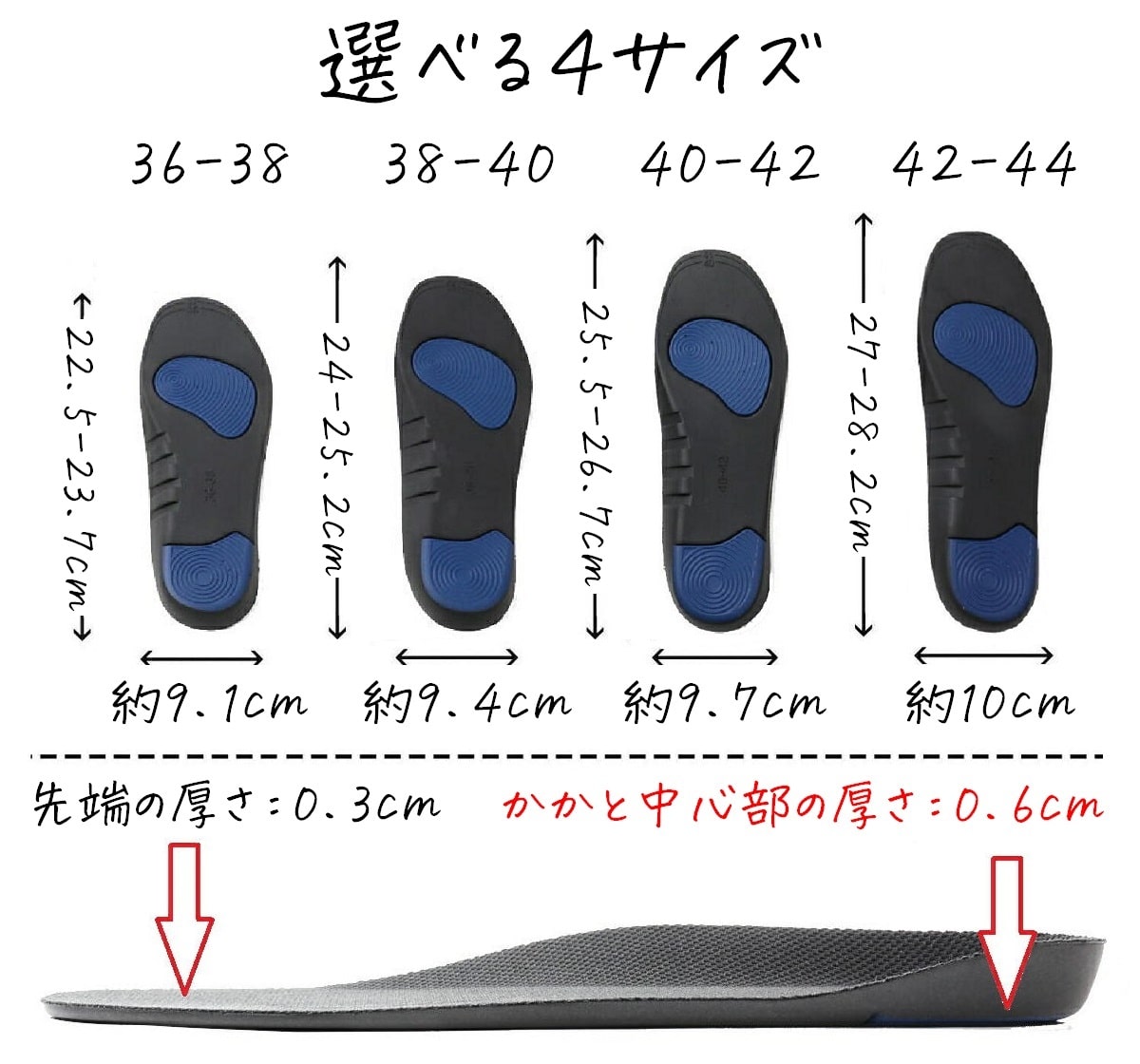 サイズ対応表