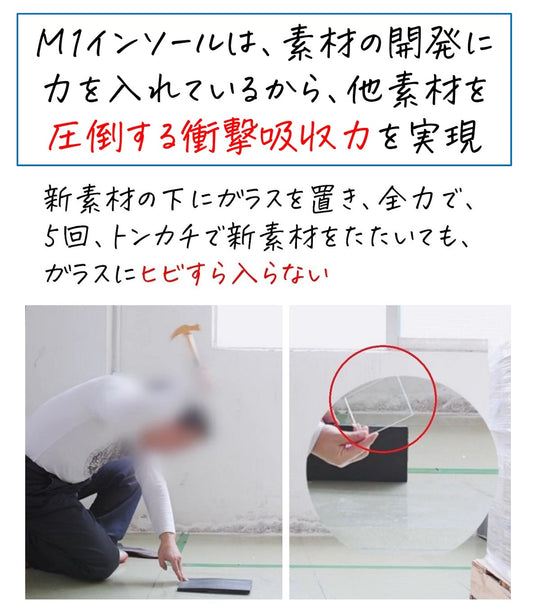 衝撃吸収力の秘密は独自の新素材