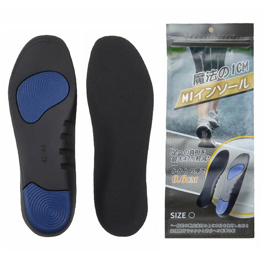 足の負担を最大47%軽減 衝撃吸収インソール M1インソール2021 かかとの厚さが0.6cm